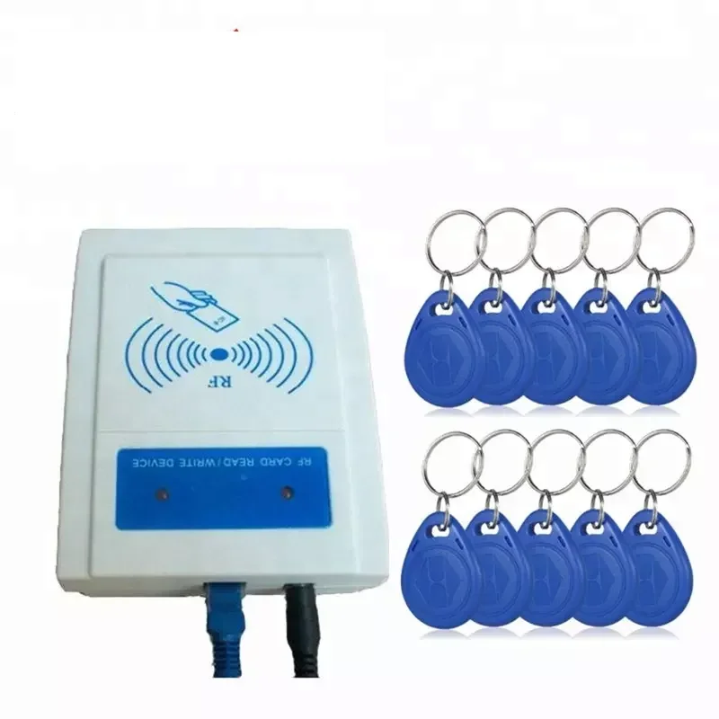 

2023 new products 125khz network RJ45 tcp ip rfid reader 5V supports LAN WAN MAN access control system card reader