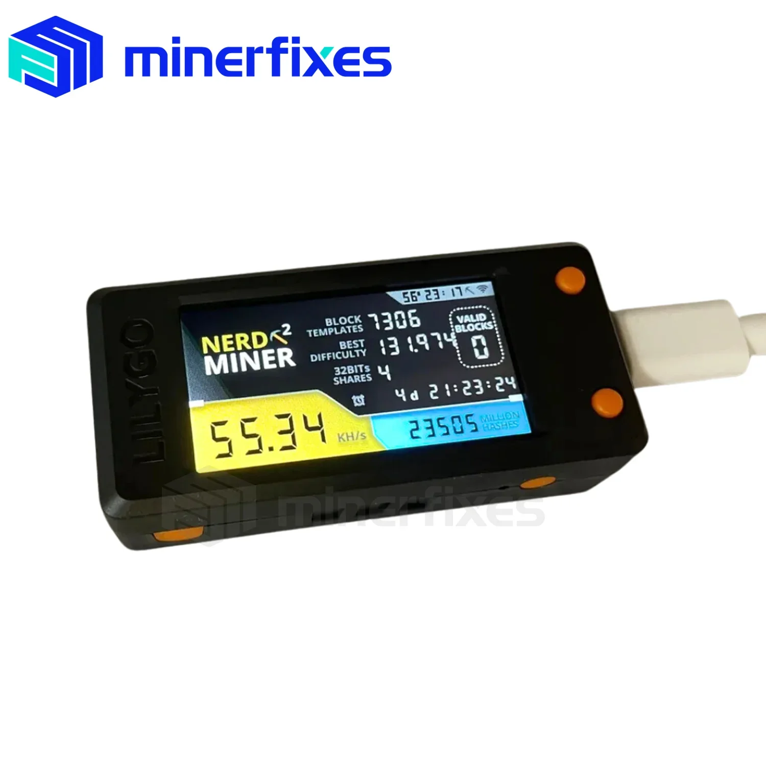 Nerdminer 업그레이드 해시레이트 78KH/s Bitcoin Nerd Miner V2.0 T-display S3 V1.6.3  btc 복권 광부 lilyego 복권 광부 / 서버 및 산업용 컴퓨터