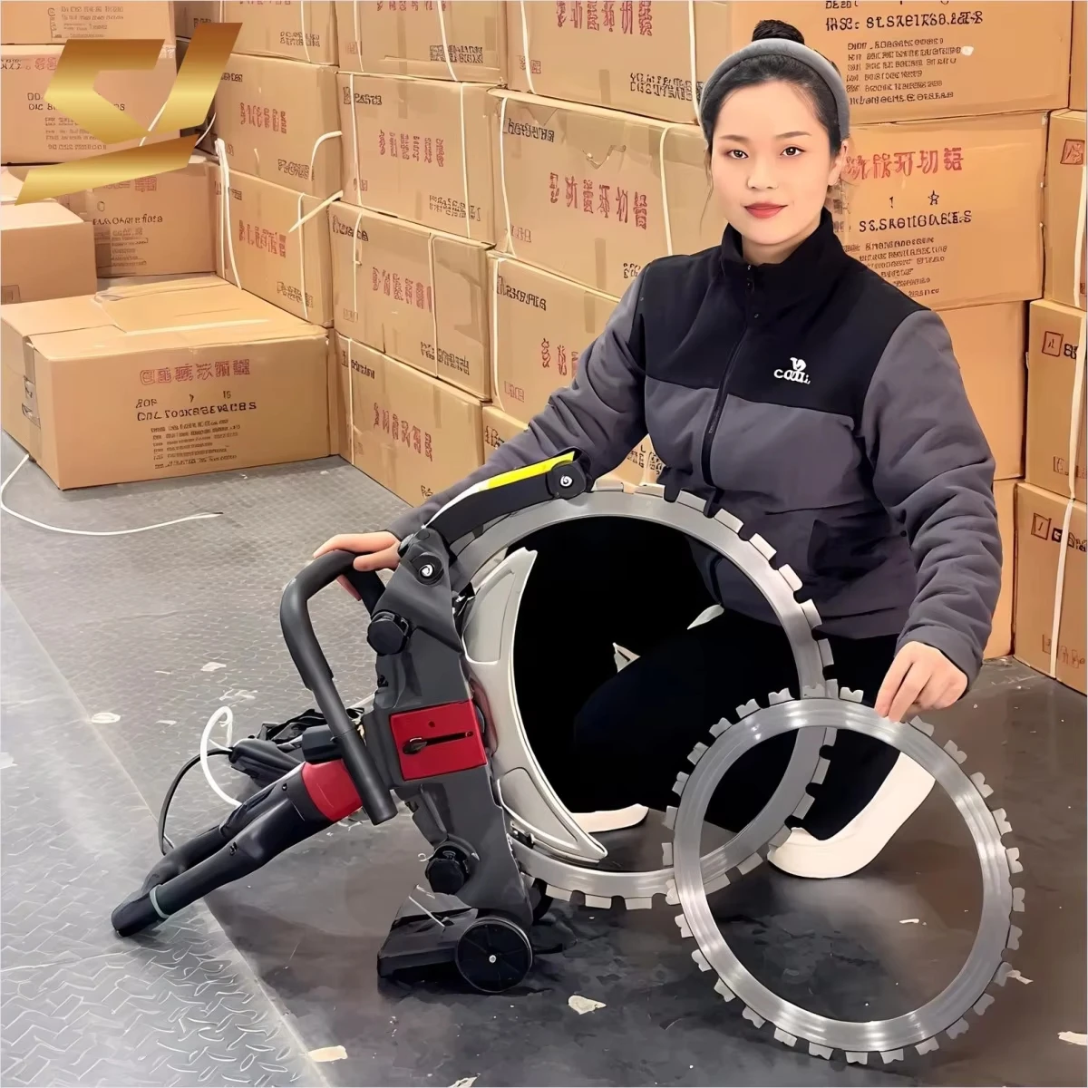 

Applicable to Brushless High-Frequency Ring Saw for Concrete/Walls/Stone - 300mm Depth Handheld Slotting Machine for Electrical/
