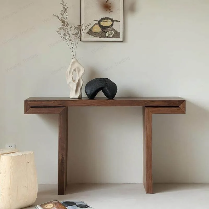 

Entrance table Light luxury entrance entrance table New Chinese style wall extremely narrow side table