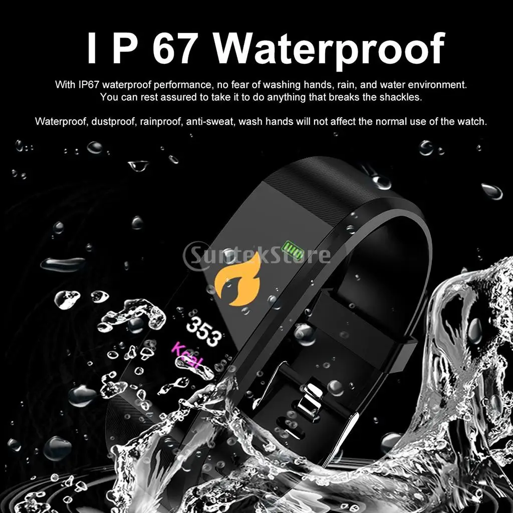 ID 115 Plus Smart Watch elet Wristband Activity   Sports Wristband Watch Smart Wrist Watch Fitness