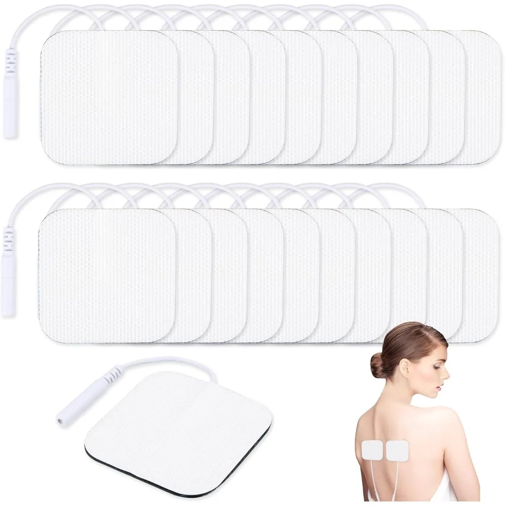 

TENS EMS Electrode Pads, Super Soft 5 x 5 cm Large Pads for TENS EMS Devices, Reusable for Relief(20 Pieces)