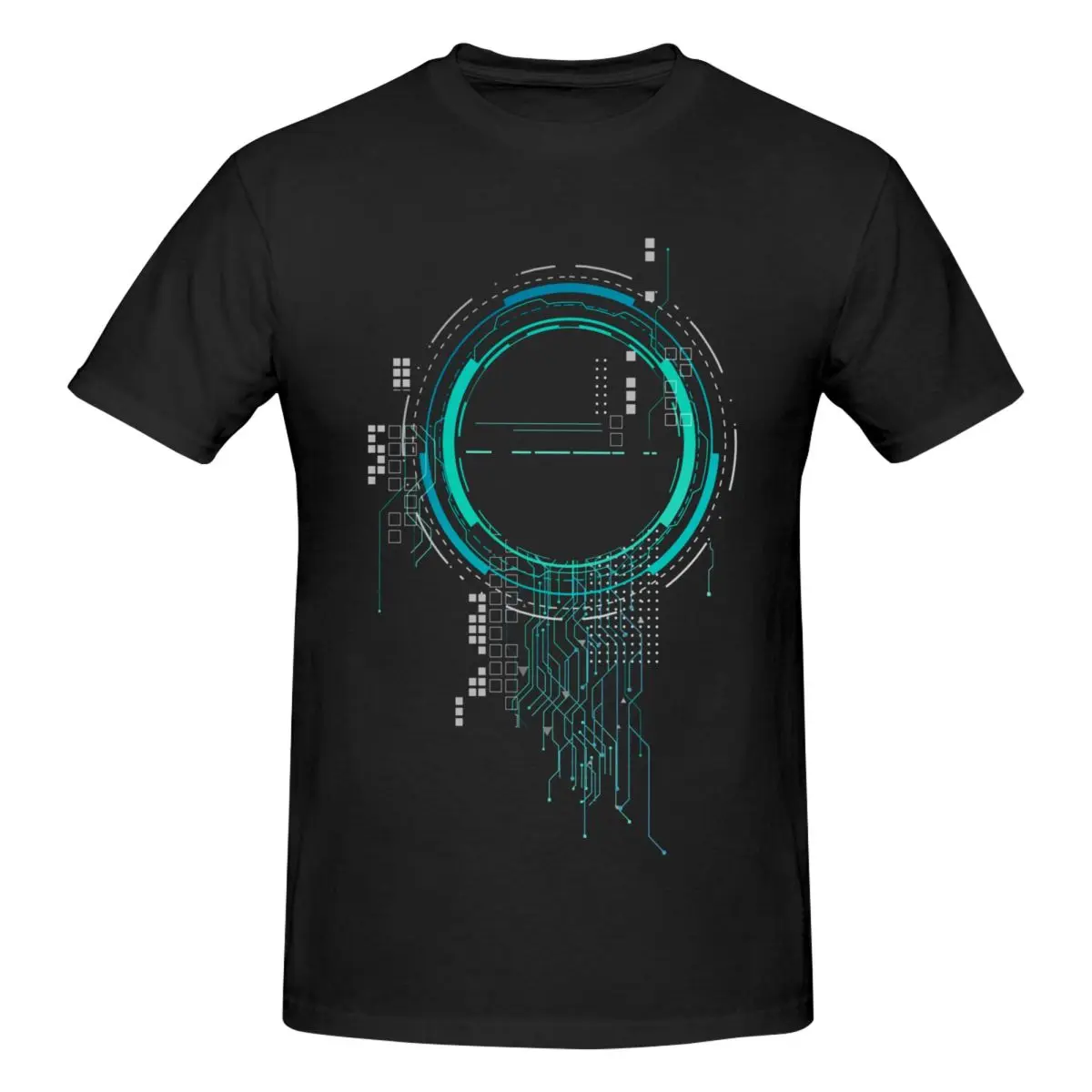 CPU Board Spaceship Science T Shirts Graphic Y2K Unique Crewneck Men Women T Shirt Clothing