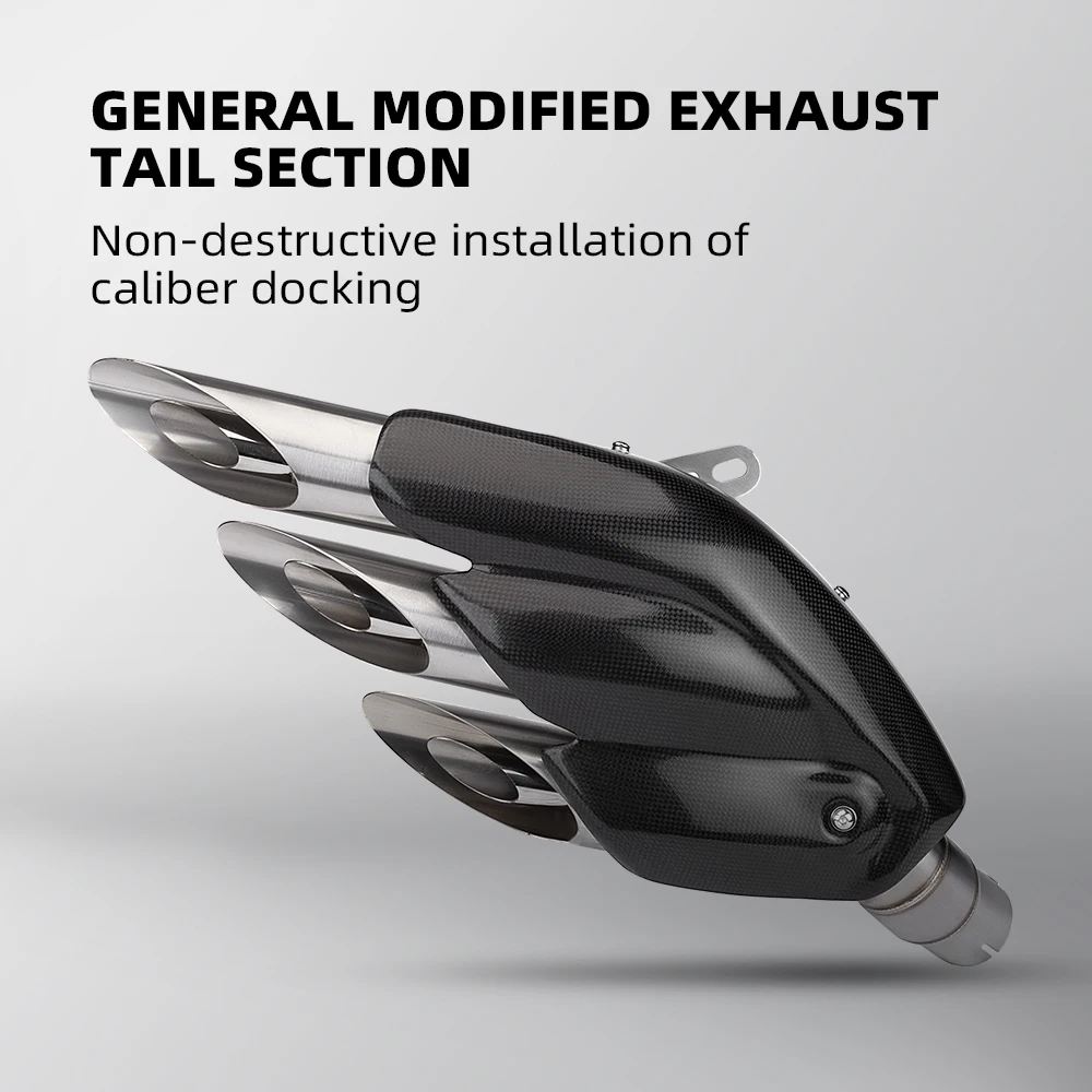 

Universal high Quality motorcycle exhaust pipe, silencer with three holes, cbr500r, R3, Z900, MT09, S1000RR, F3