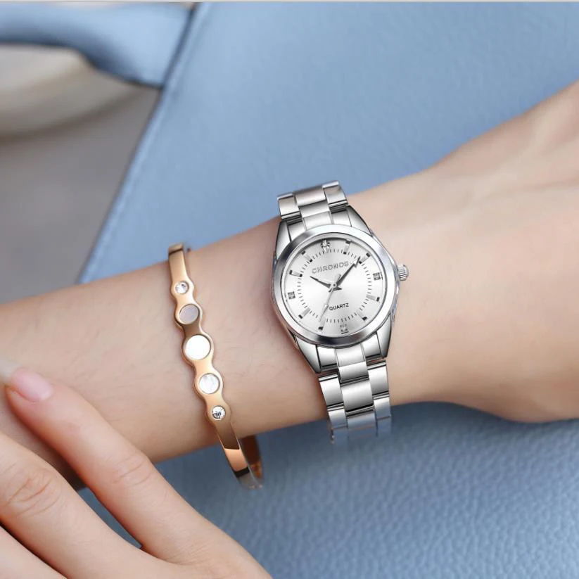 CHRONOS Elegant Women Watch Luxury Ladies Fashion Brand Wristwatch Japan Movement Stainless Steel Gift for Female Girlfriend