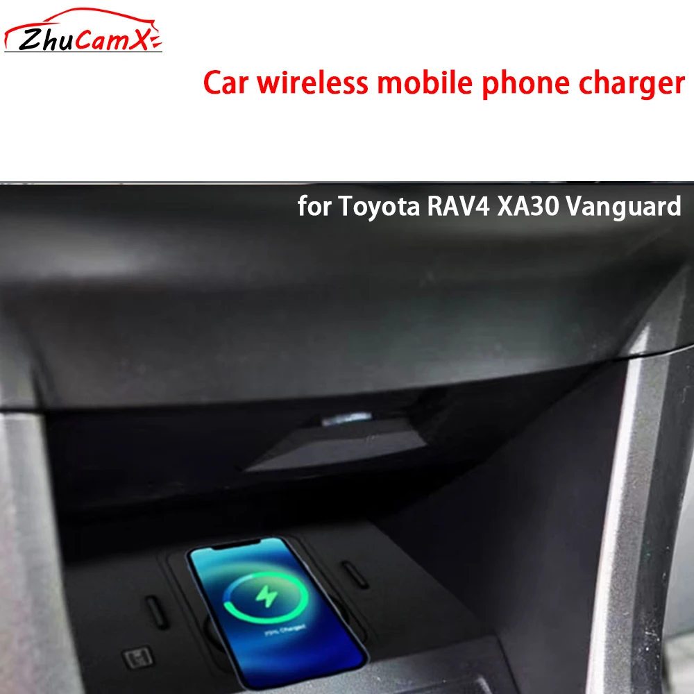 

for Toyota RAV4 XA30 Vanguard Center Console Storage Car Wireless Mobile Phone Charger QI 18W iPhone Magsafe Fast Charging Panel