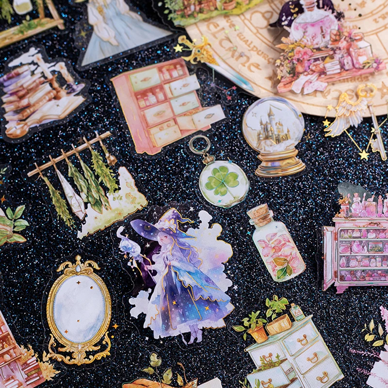 

Бумага Mr, 160 листов/пакет, серия Magic Anecdotes, тема волшебного пейзажа, штамповочные наклейки, милые наклейки, эстетические канцелярские принадлежности