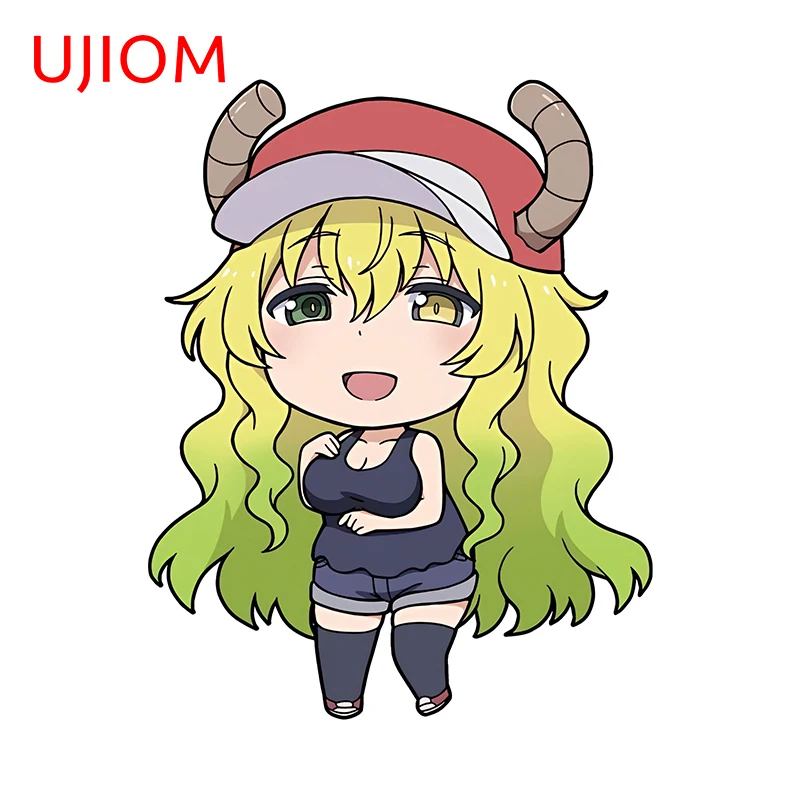 UJIOM 13cm × 10.2cm Cute Kobayashi Anime Wall Sticker Personal Cupboard Mirror Decals Creative Living Room Bathroom Decoration