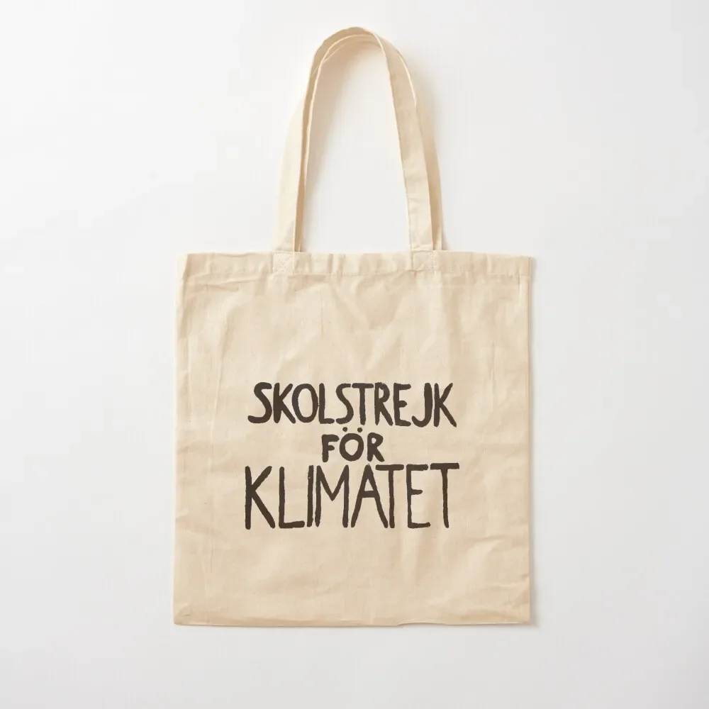 

Skolstrejk fr klimatet Tote Bag Women bags cute tote bag Woman shopper bag Eco