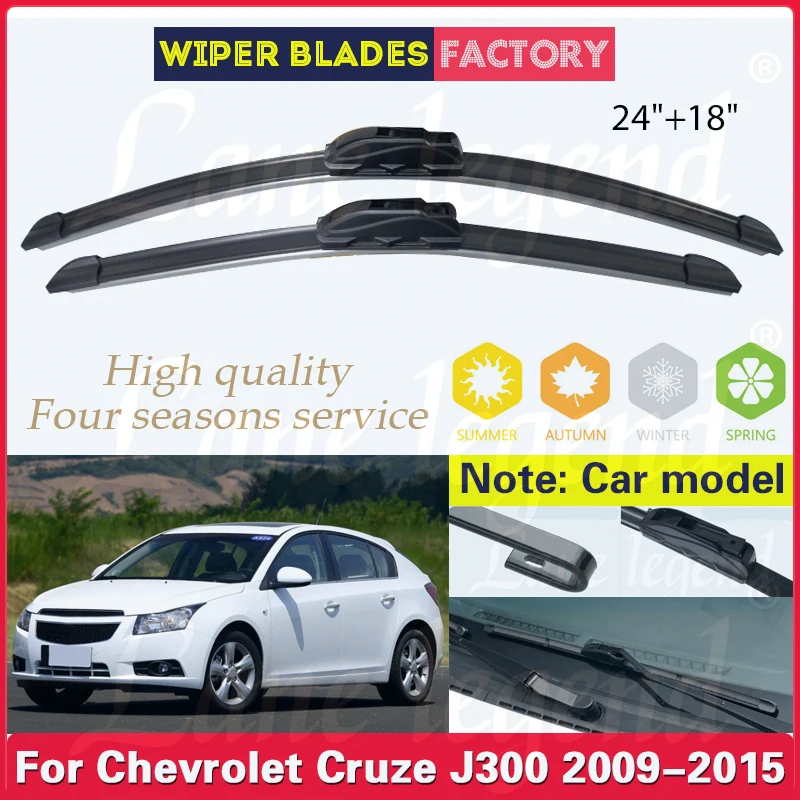 For Chevrolet Cruze J300 2009-2015 Car Front Wiper Blades Soft Rubber Windscreen Wipers Auto Windshield 24