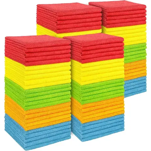 5pcs Microfiber Car Cleaning Towel Automobile Motorcycle Washing Glass Household Cleaning Small Towel