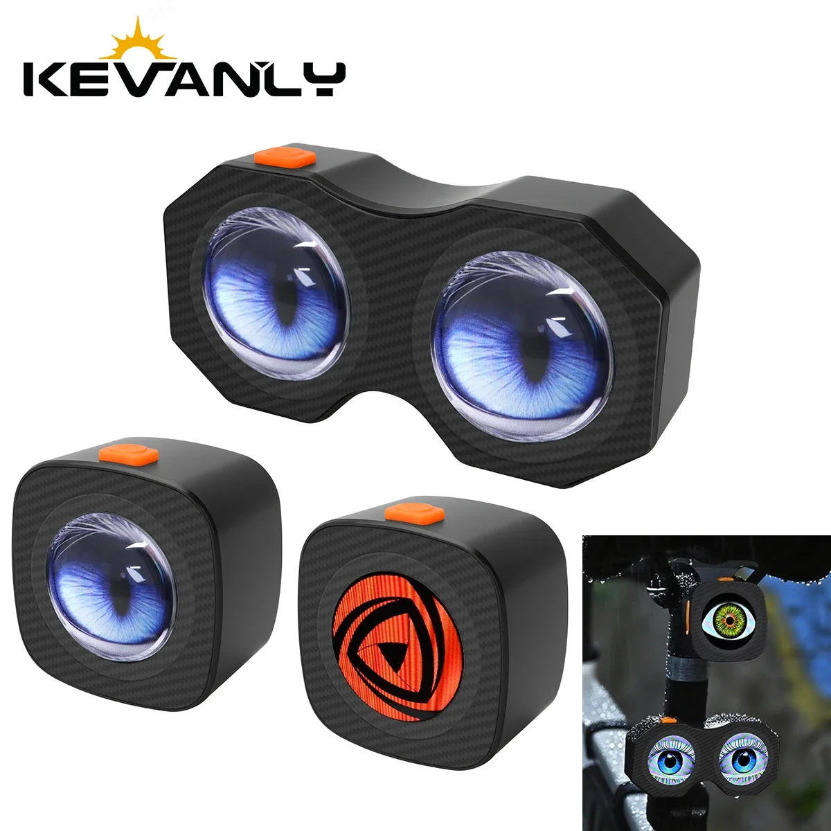 AliExpress KEVANLY Motorcycle Devil's Eye Lamp Electric Bicycle Rear Light Rear Mirror Modification Eagle Eye LED Dynamic Atmosphere APP Control