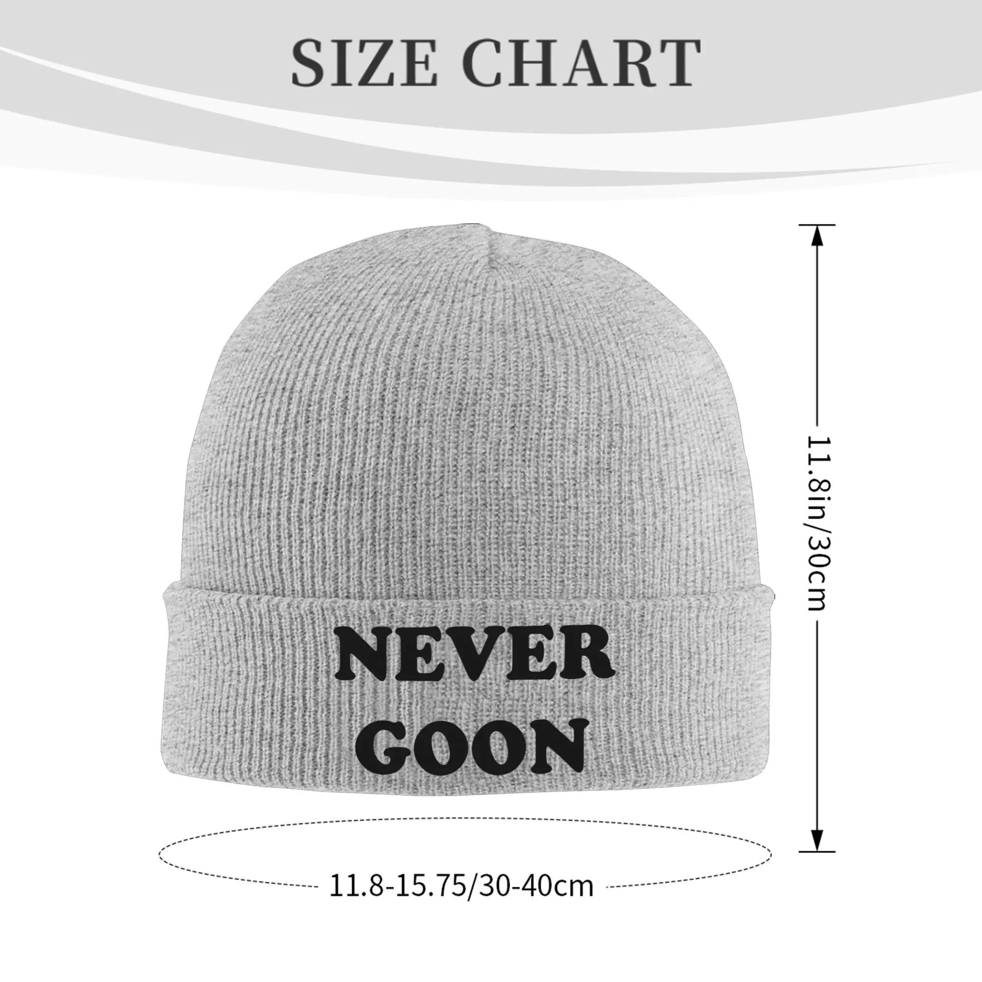 Never Goon Funny Gym Meme Winter Skullies Beanies Hat Warm Autumn Knitted Hats Bonnet Caps for Women Men