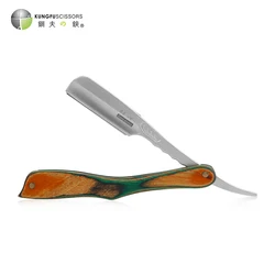 Barbeiro Folding Shaving Knife para homens, aparador de pêlos manual, barbeador, lâmina reta, corte de cabelo