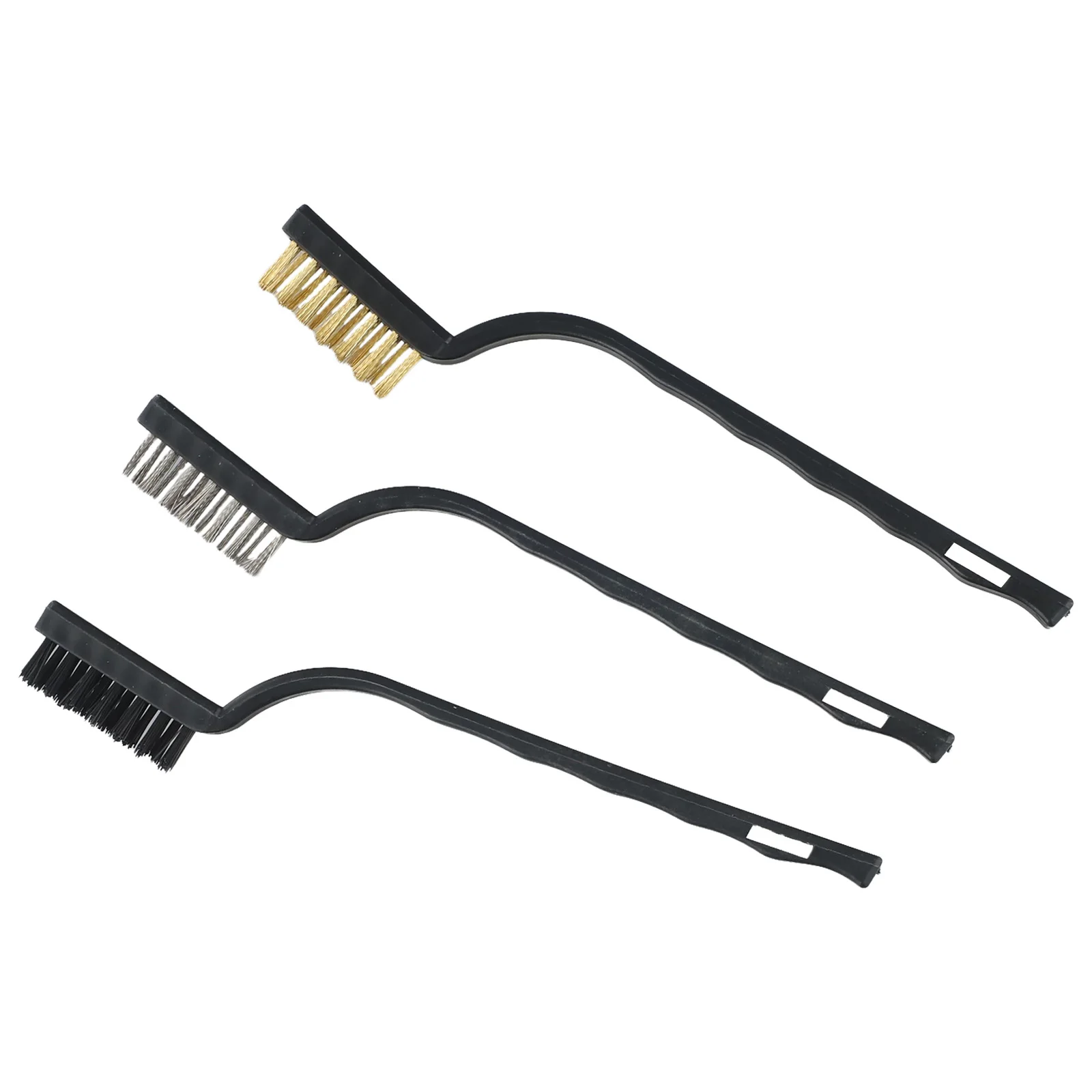 1pc Wire Brush Set Stainless Steel Brass Nylon Cleaning Brush Polishing Detail Metal Rust Brush Cleaning Tool