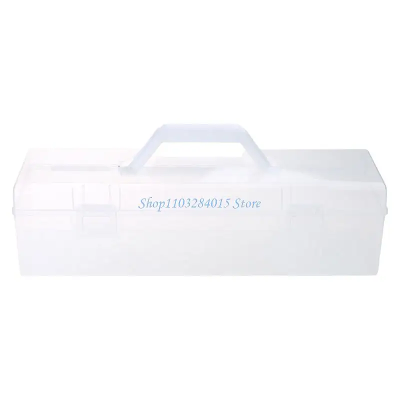 R6FF MultiFunctional Tool Box Clear Container for Fishing Gear, Arts and Crafts Materials, for Storing and Transporting