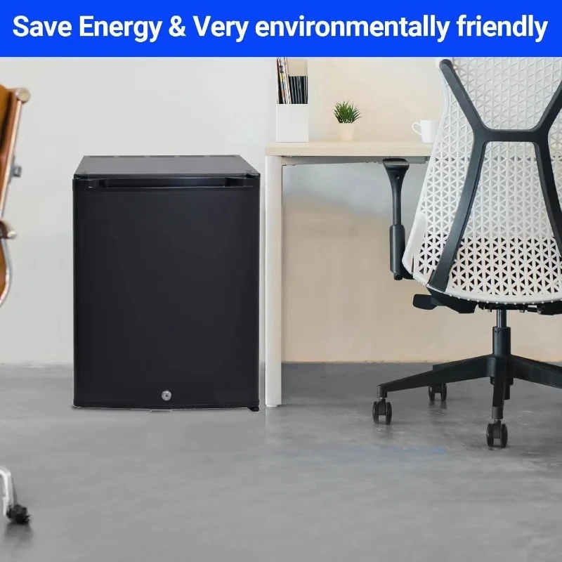 Compact Refrigerator, Small Absorption Refrigerators Cooler,Portable Fridges Bedroom, RV,Truck,Office, Dorm Lock Reversible Door