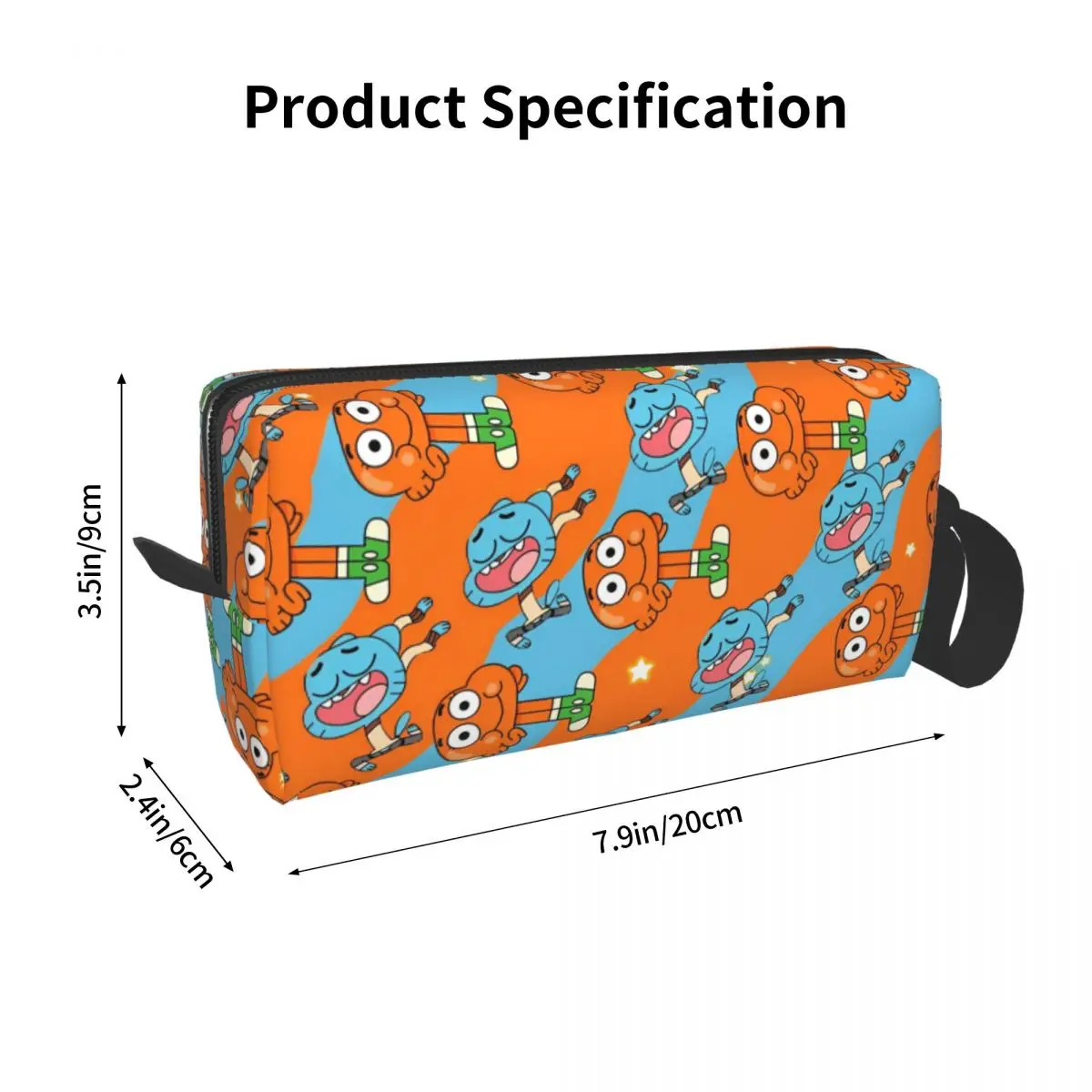 Gumballs Gum Ball Watterson Amazing Cartoon Makeup Bag Pouch  Cosmetic Bag Travel Toiletry Small Makeup Pouch Storage Bag