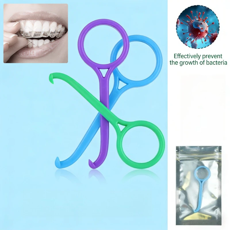 210Pcs Dental Brace Extractor Removal Tool Hook Orthodontic Aligner Remove Invisible Removable Braces Clear Aligner Oral Care