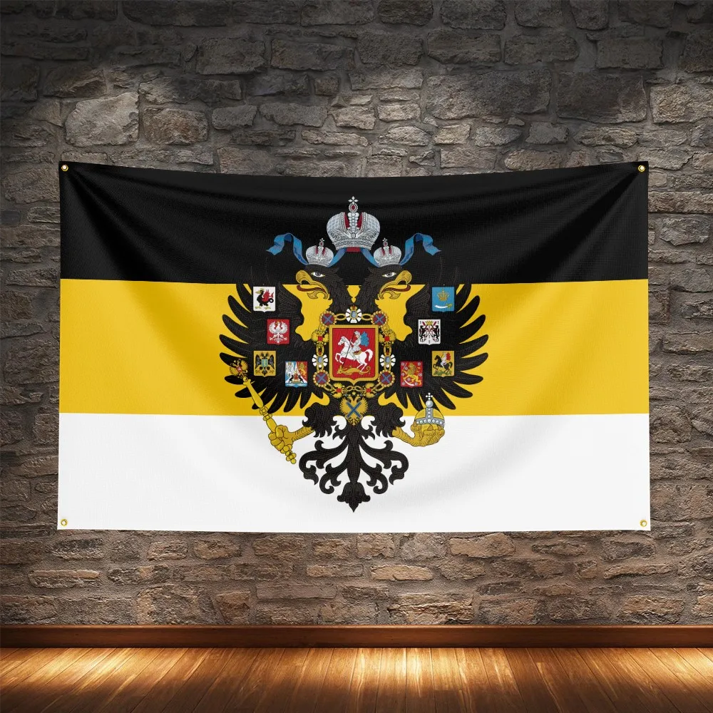 Russische Imperium Vlag Polyester Digitaal Printen Patriottisme Banner