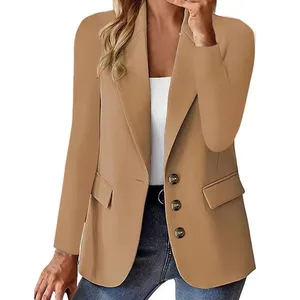 Günlük ceketler, kadın blazer, sarı v yaka, rahat ceket, hafif takım elbise ceketi En iyi 10 satış, blazer ceket, yakasız kadın-no. 8