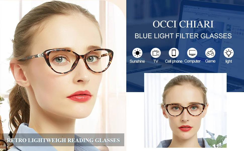 Katzenauge Presbyopie Brille wmoen klassischen Stil progressive Brille exquisite Design Leser verschreibung pflicht ige optische Brille Rahmen – Detail 1