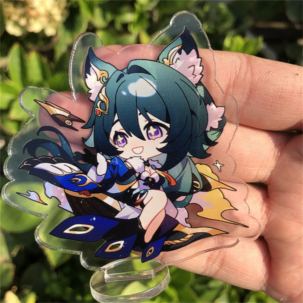 Honkai: Star Rail Luocha ใบมีด Kafka Jing หยวนเงินรูปหมาป่าอะนิเมะเกมคอสเพลย์อุปกรณ์เสริม Badge ขาตั้งแผ่น Prop