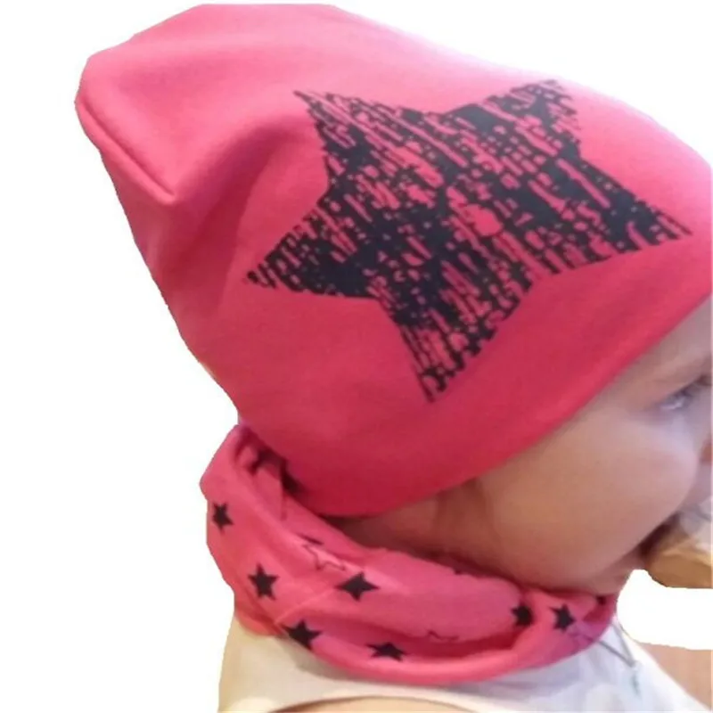 Autumn Winter Cotton Baby Hat for Boys Girls Toddler Beanies Cap Star Print Infant Hats Warm Kids Hat Baby Clothes Accessories