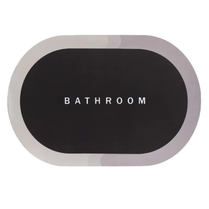 Bathroom Absorbent Oval Carpet Quick Dry Anti-Slip
