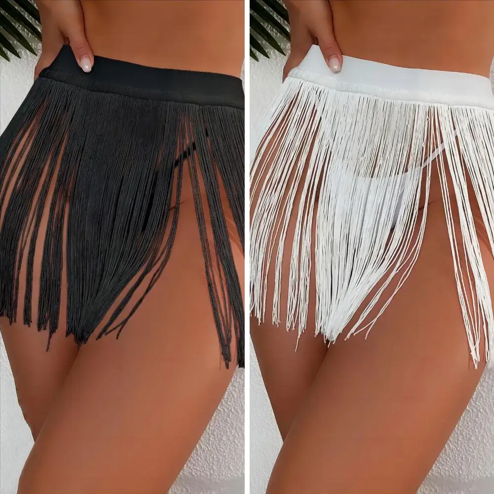High Waist Tassels Skirt Women’s High Waist Fringe Mini Skirt Summer Beach Tassel Skirt Sexy Party Clubwear Costume for Girls