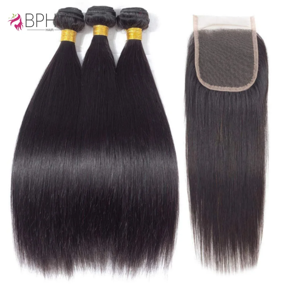 حزم مستقيمة الشعر البشري البرازيلي عذراء الشعر العظام مستقيم ملحقات الشعر البشري غير المجهزة للنساء بالجملة BPHW الشعر #2