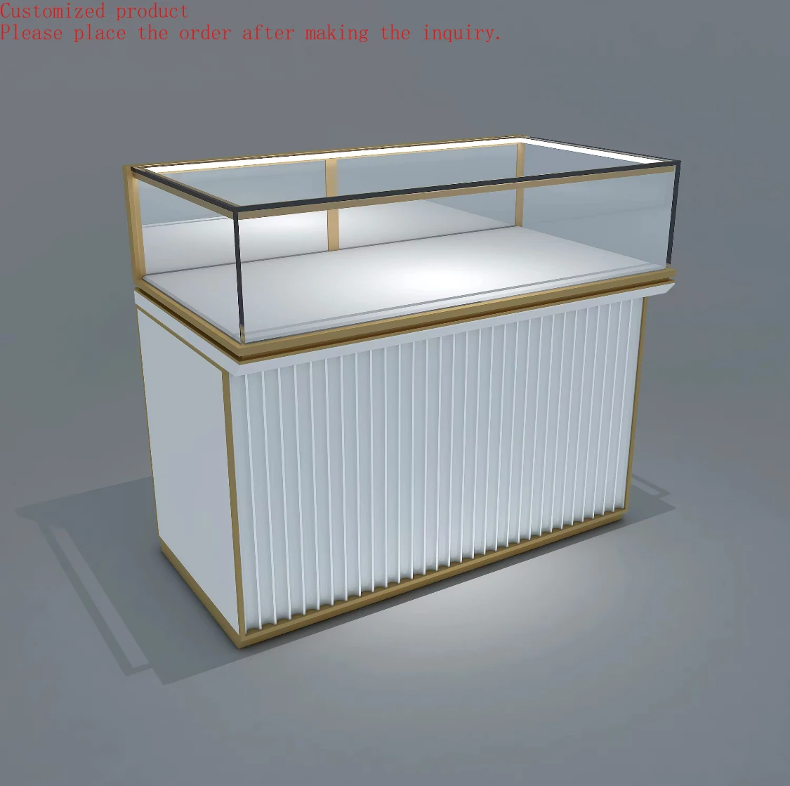 

Custom.Luxury Counter Table and Business Chair Display Furniture for Jewellery Shop Display Racks