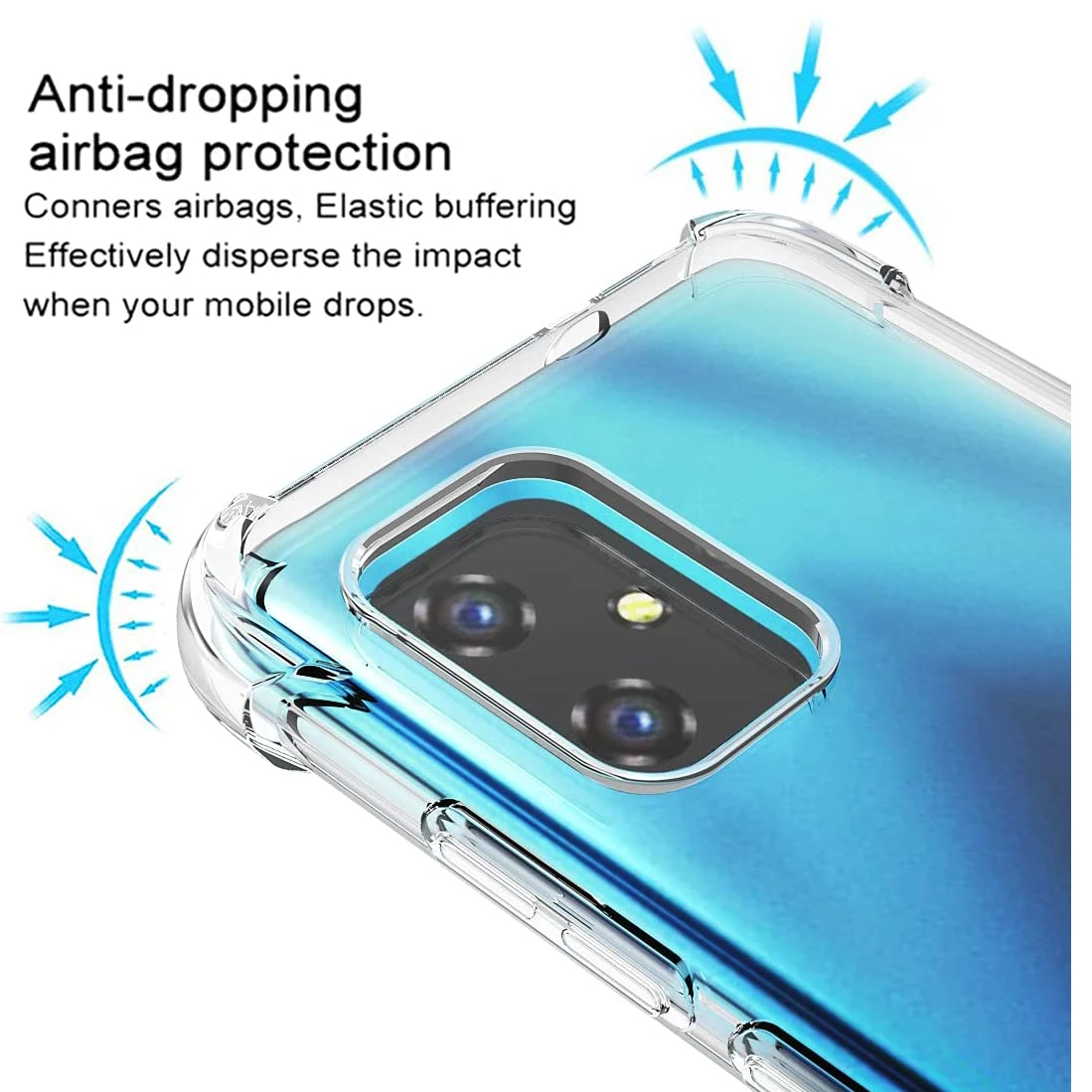 For ASUS Zenfone 8 Case Zenfone ZS590KS Case Clear Transparent Reinforced Corners TPU Shock-Absorption Flexible Phone Cover