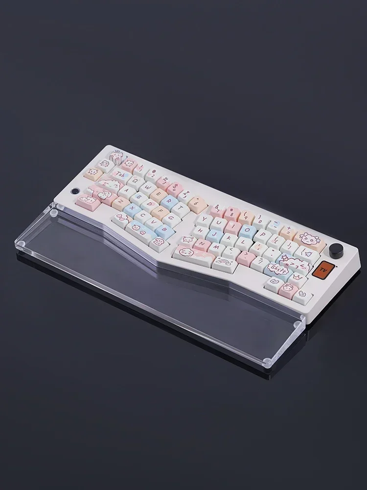 Imagem -03 - Teclado Acrílico Hand Rest Simples Transparente Espessado Wrist Guard Almofada Palm Rest Magic Coffee Alice67pro Abm066