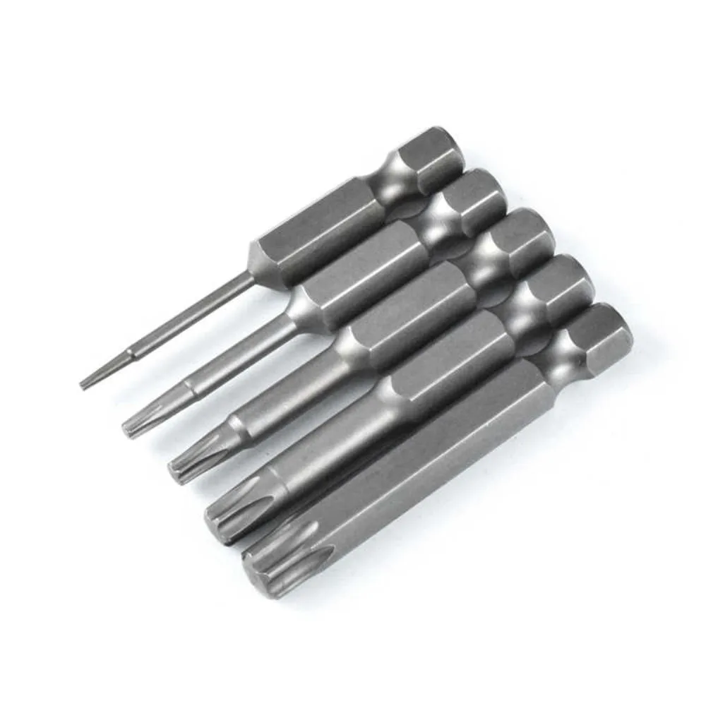 Multi‑Type Security Screwdriver Bits Triangular Y‑Shaped Internal Five‑Star Socket Wrench 3mm‑8mm M4-M8 T40 T45 1/4