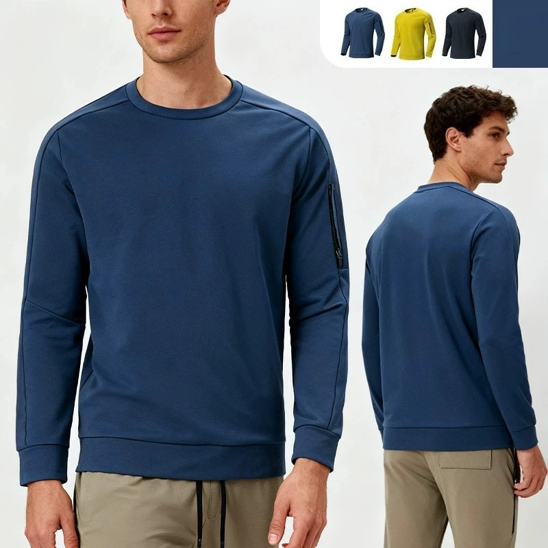Men's Sports Windshield Running Outerwear Man Fall Winter Sportswear Top Running Long Sleeve Sweatshirt Fitness Workout Top