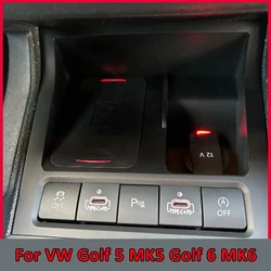 Fast Car wireless charging For Volkswagen Golf 6 MK6 Scirocco Sagitar Golf 5 MK5 2008-2013 phone charger Holder Mount interior