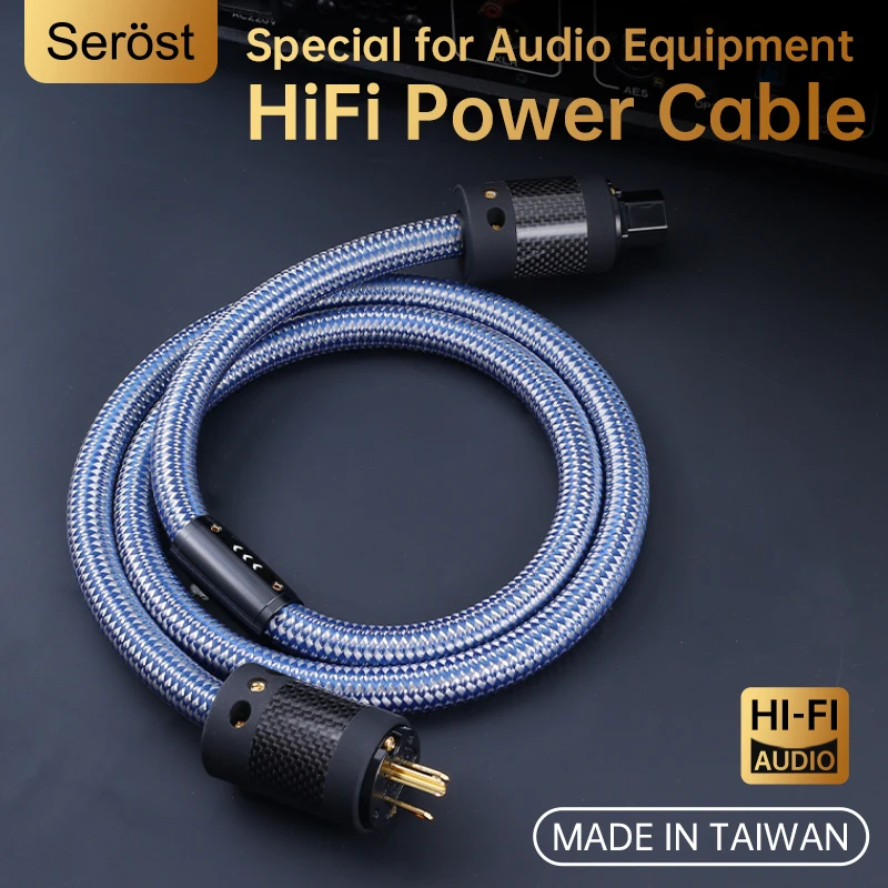 

Кабель питания Serost HiFi Audio из бескислородной меди с серебряным покрытием (OFC), 9AWG, с разъемами US и C13, для усилителей и акустических систем (передняя и задняя ступени)