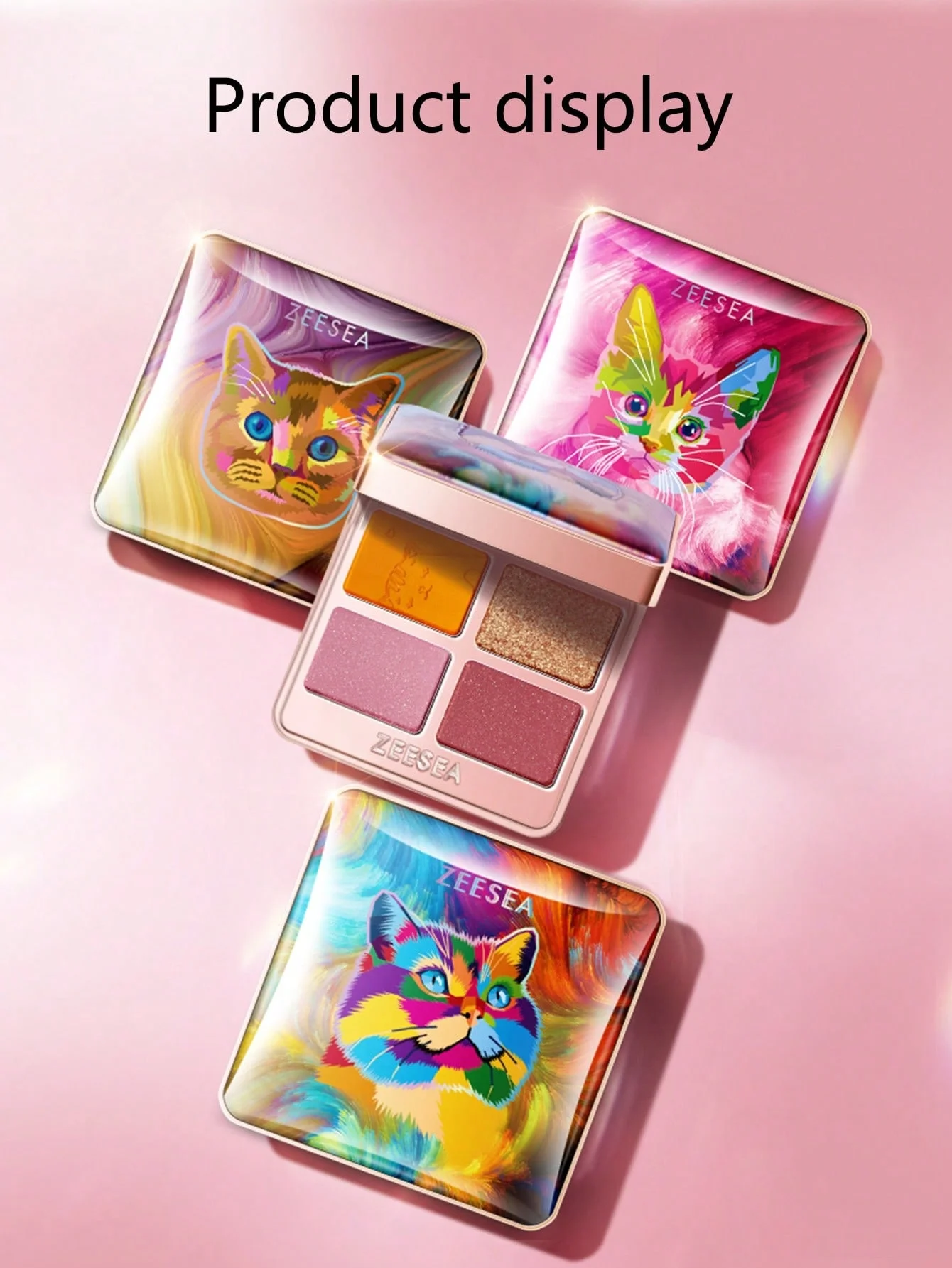 

ZEESEA COLORFUL ANIMAL FOUR-COLOR EYESHADOW X01-X06 МАКИЯЖ