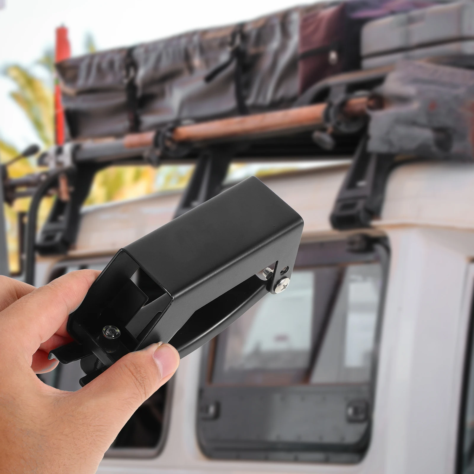 

4pcs Car Clips Universal Fit Roof Rack Clamps Easy Install Sturdy Durable For Cargo Carrier Trailer Car Topper Roof Box