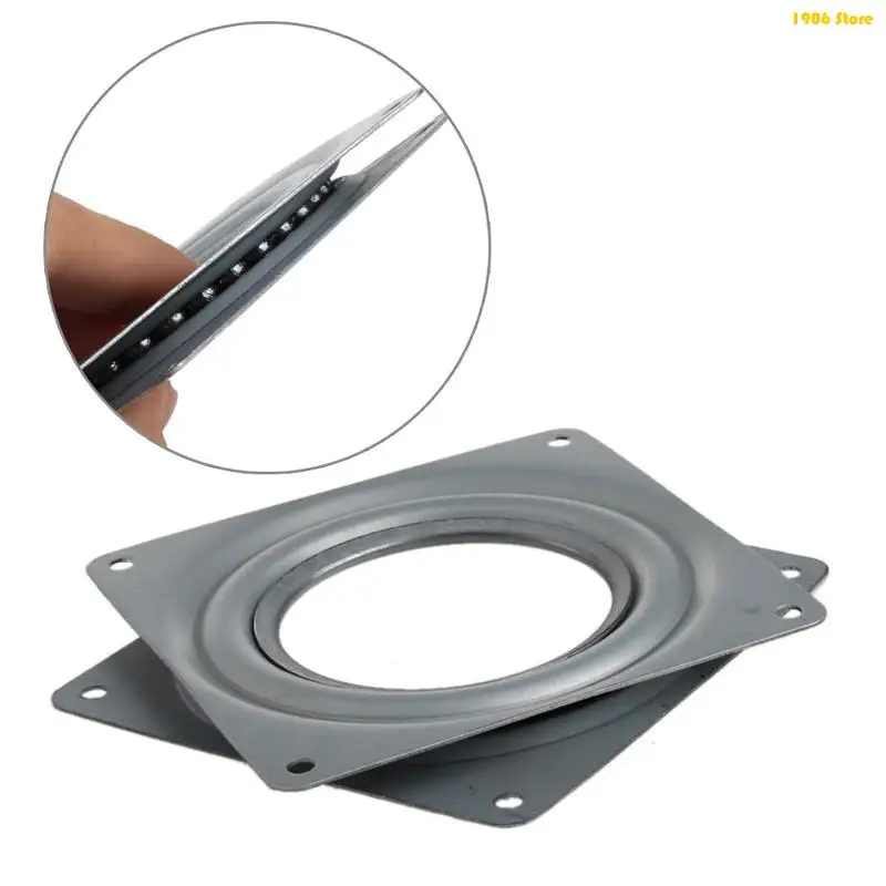 U1JB Square Bearing Plate Metal Dried Fruit Candy Dish Rotation 3