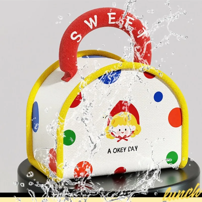 

Детская термосумка для обедов с мультяшным рисунком, большая вместимость, портативная, милая, для школьников и прогулок, модель LJ099