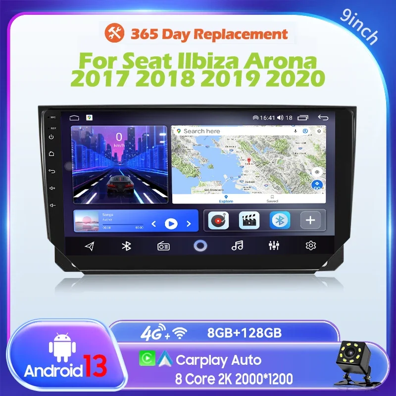 

Car Multimedia Player Android Car GPS Navigation For Seat Ibiza Arona 2017 2018 2019 2020 Voice Control Carplay Auto RDS WIFI