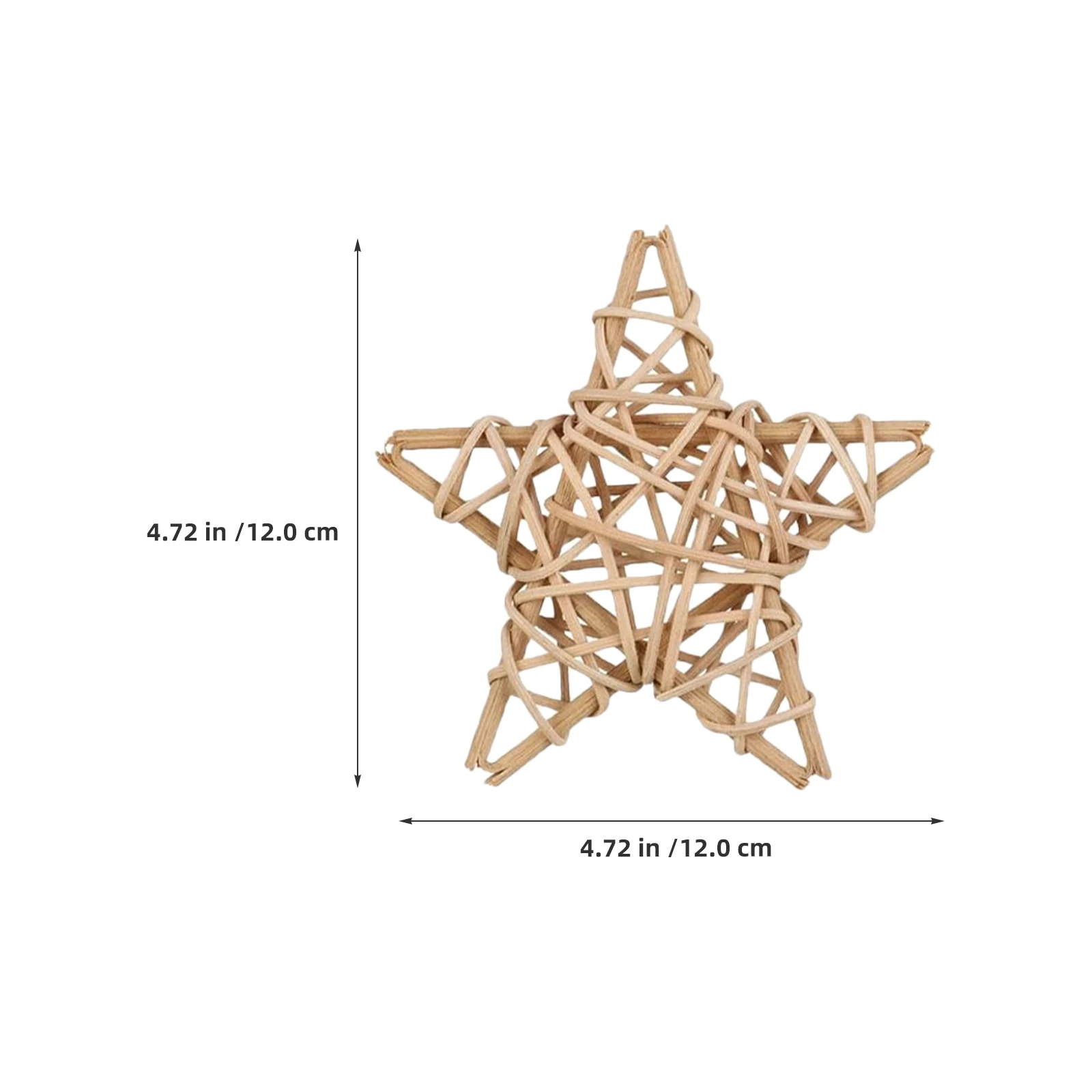 6 قطعة كرات نجوم الروطان 12 سنتيمتر ريفي ستار على شكل الحلي الزخرفية شجرة عيد الميلاد زهرية الحشو عطلة ديكور الحفلات #2