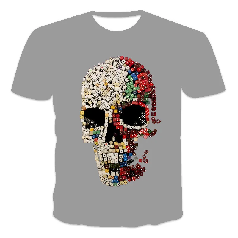 New 3D Print Skull Clothing Fashion Men Women T-shirt Plus Size S-7XL Four Seasons Casual Oversized Streetwear Summer Round neck