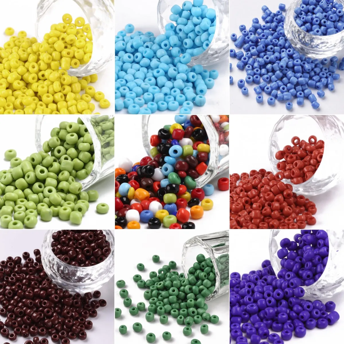 

450g 6/0 8/0 12/0 Opaque Colours Round Glass Seed Micro Jewelry Making DIY Loose Small Beads 2mm 3mm 4mm