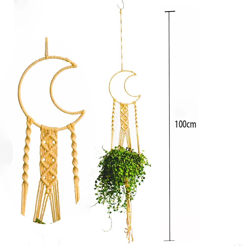 New Arrival handmade boho macrame planty wieszak na rośliny ściana okno ogród wieszak na kwiaty kryty makrama wieszak na rośliny nietoperz sowa