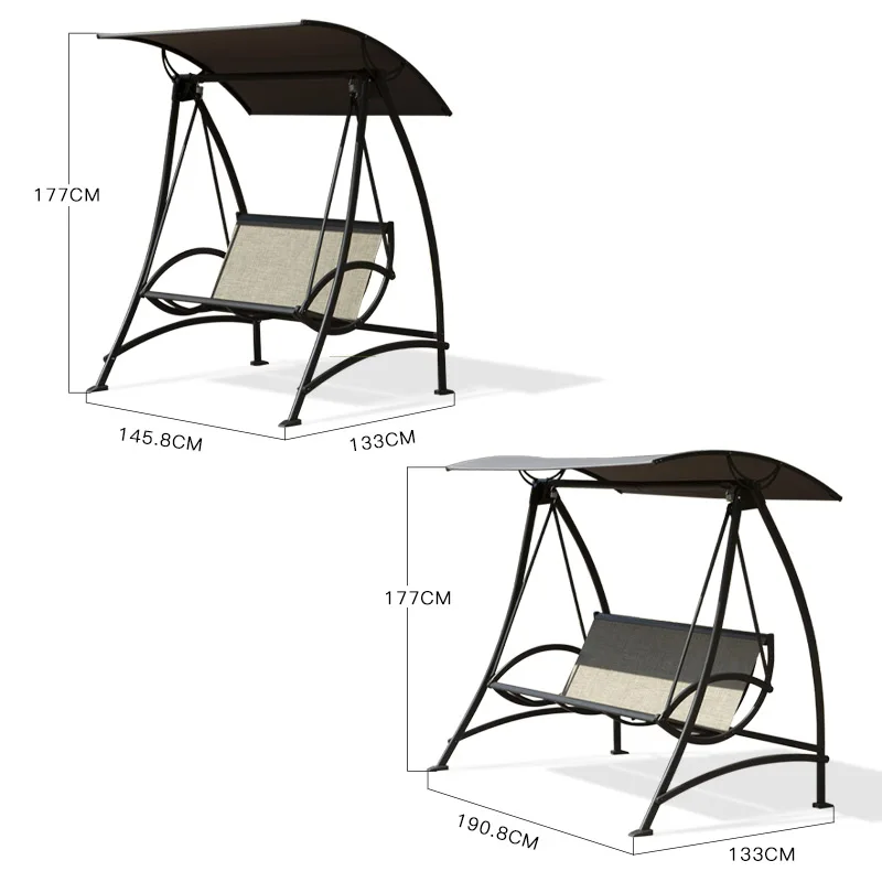 Garden Hanging Chair Outdoor Sunscreen Household Multiplayer Swing Garden Balcony Double Rocking Chair