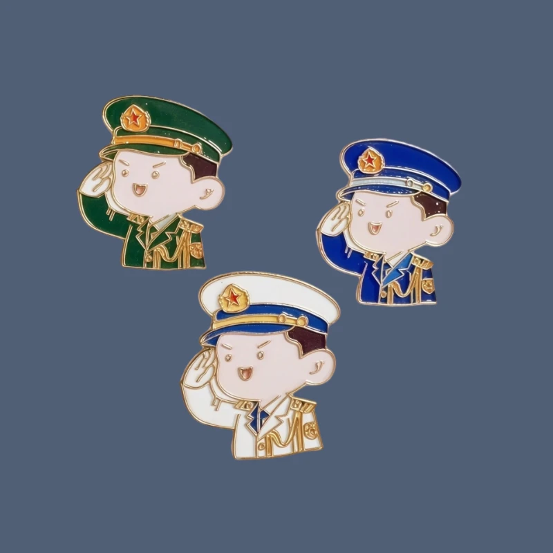 Military Enthusiast National Day Commemorative Brooch Party Gift Badge Pin DIY Clothing Bags Hat Scarf T-shirt Jeans Accessory