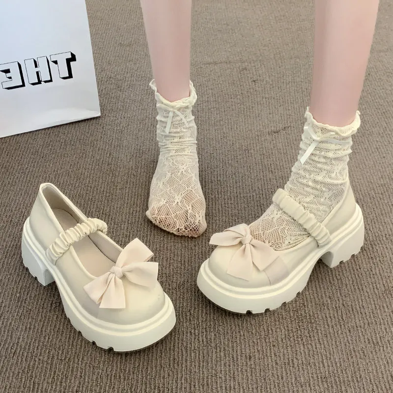 Mädchen Mary Jane Schuhe mit Schleife, Herbst 2026 Neuheit, Schul- und Festtags-Schuhe, Rutschfest, Trendige Prinzessinnen-Partyschuhe – Detail 4